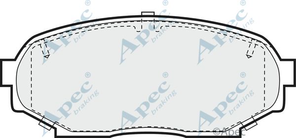 APEC BRAKING Комплект тормозных колодок, дисковый тормоз PAD746